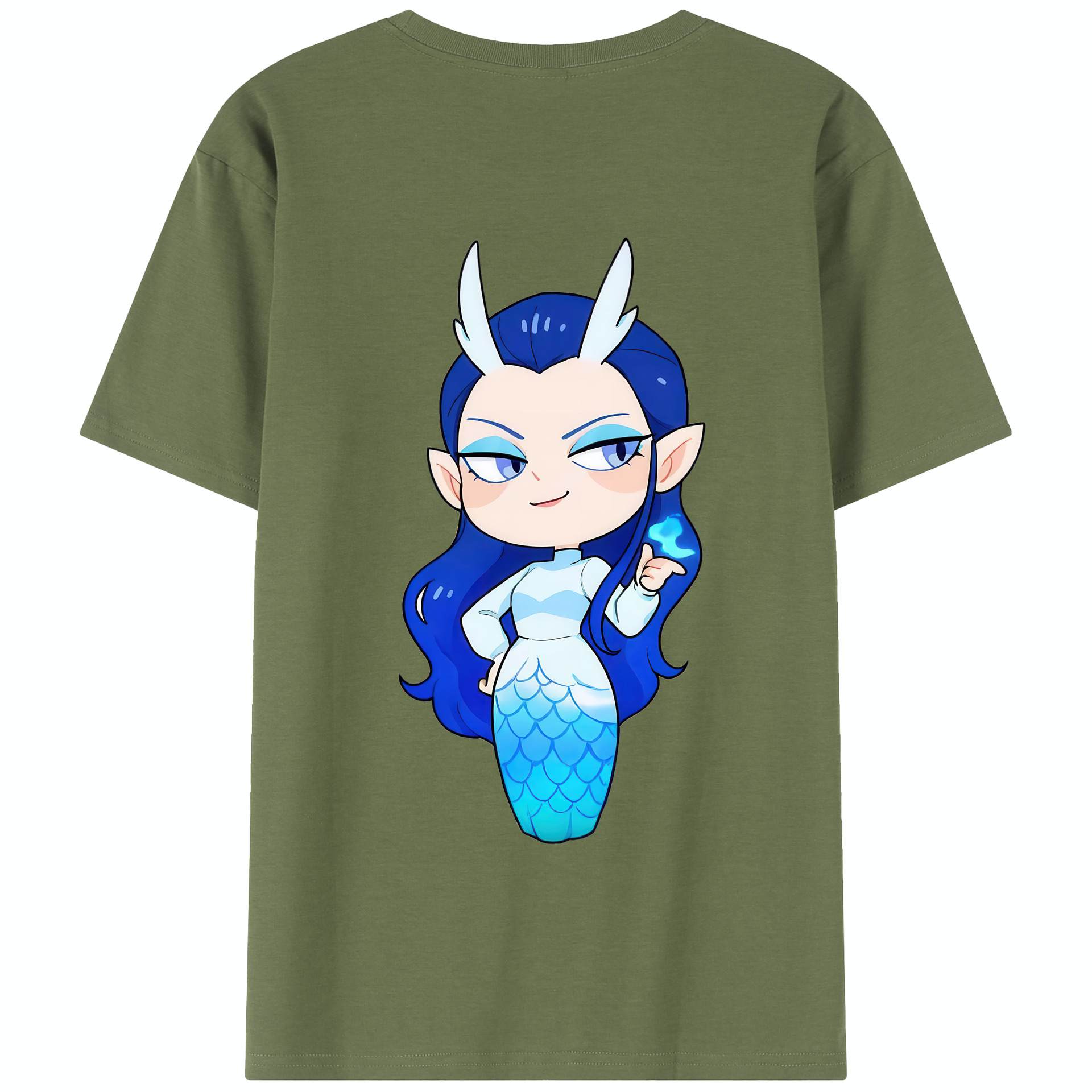 （画像用） Ne Zha 2 ナタ 魔童の大暴れ 綿100％半袖Tシャツ（背面プリント）